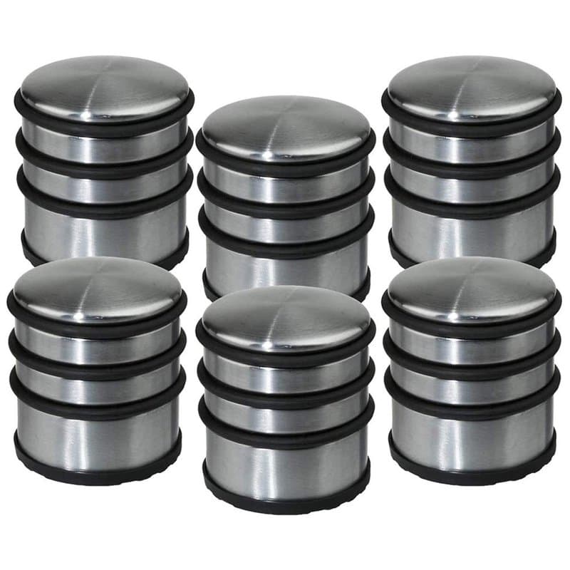 Lot de 6 stop-portes - Solide & Pratique - en Inox - Image 1