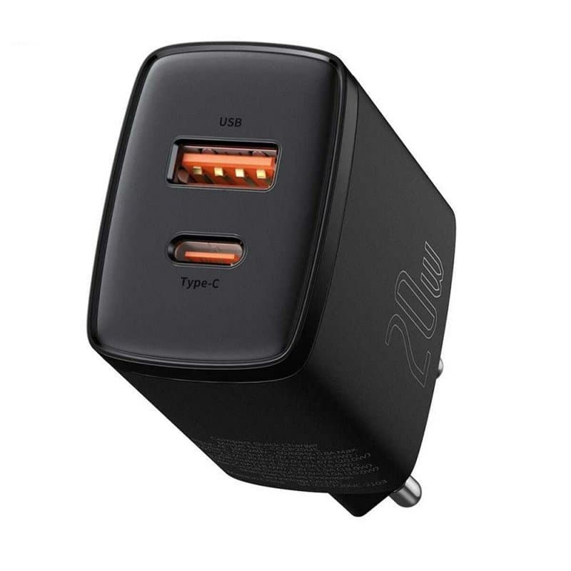 Chargeur mural Baseus CCXJ-B01 Noir 18 W 20 W (1 Unité) - Image 1