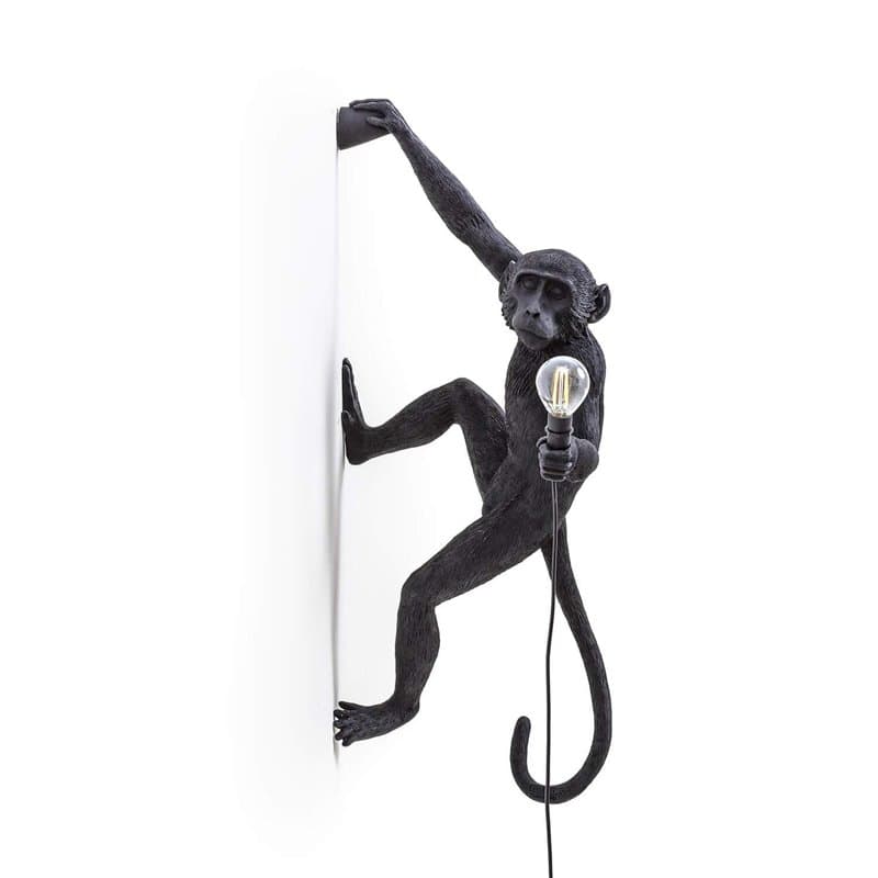 Seletti The Monkey Lamp Hanging Lampe singe Noir droit - Image 1