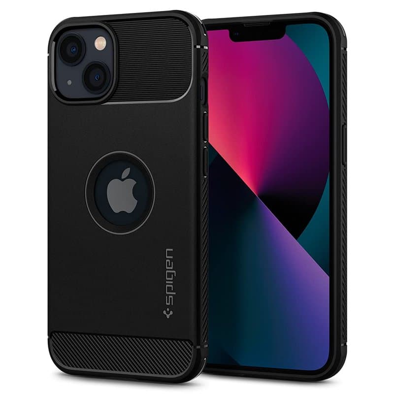 Spigen Rugged Armor Coque pour iPhone 13 - Noir Mat - Image 1