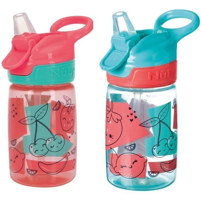 Lot de 2 gourdes - NUBY - Incredible Gulp - 360 ml - Fraises - Image 1