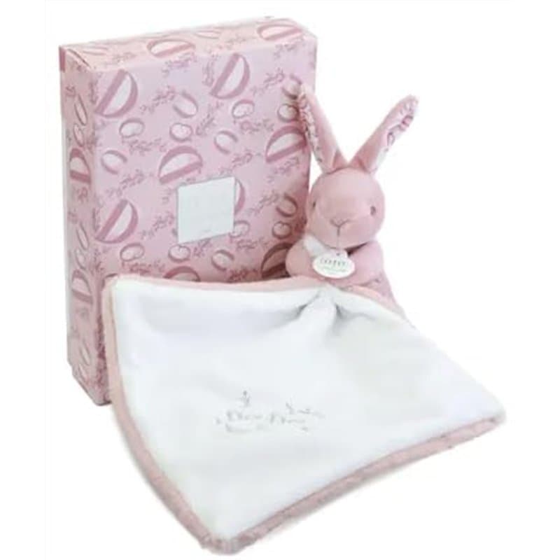 LAPIN DOUDOU - Lapin avec doudou rose - Image 1