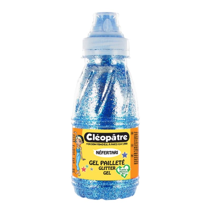 CLEOPATRE - Gel Pailleté Bleu au format de 250 ml - Image 1