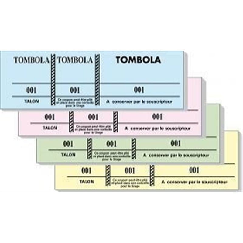 Carnet de 100 Tickets Tombola numérotés 3 souches - Image 1