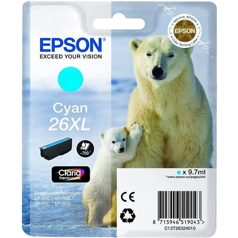 Epson C13T26324010 Cartouche d'encre Bleu - Image 1