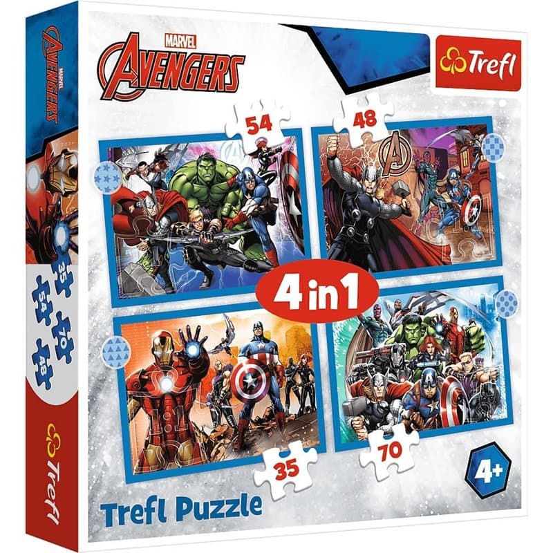 Trefl- Avengers 4 in 1 Puzzle - Image 1
