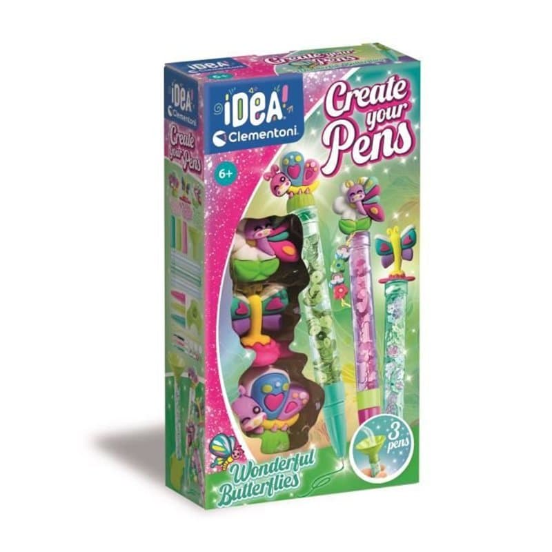 CLEMENTONI - Crée tes stylos - Wonderful Butterflies - Image 1