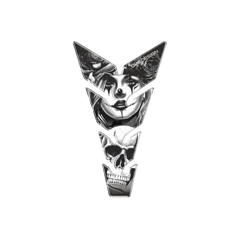 Puig 21435N Protection de Réservoir Skull & Poker Noir - Image 1
