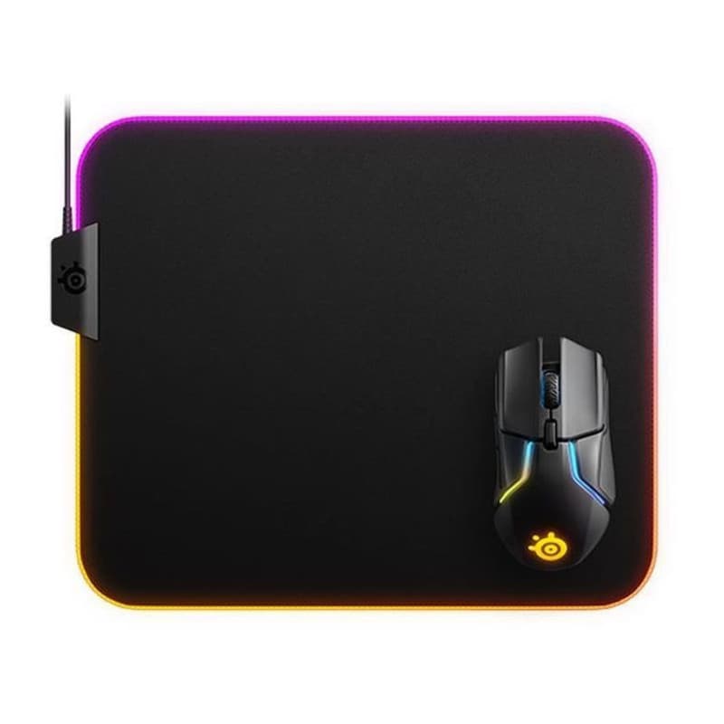 Tapis Gaming SteelSeries QcK Prism Cloth RGB Jeux Noir Multicouleur - Image 1