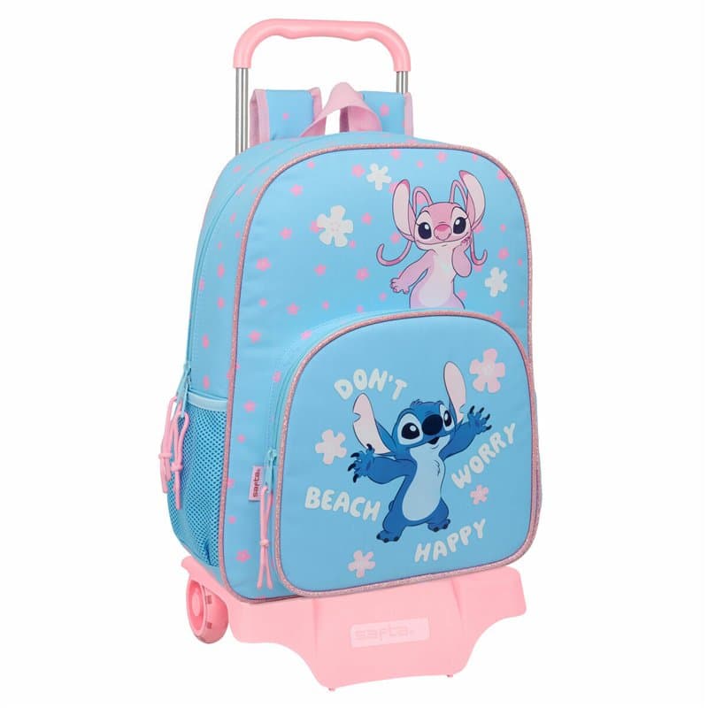 Cartable Lilo & Stitch Happy Bleu ciel 33 x 42 x 14 cm - Image 1
