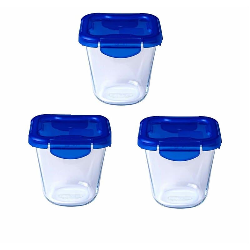 Ensemble de Boîtes à Lunch Pyrex Transparent 3 Pièces - Image 1