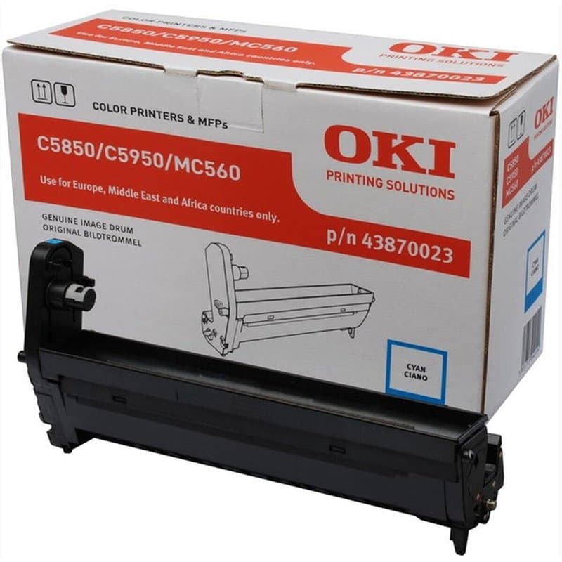 OKI 43870023 Tambour, Cyan - Image 1