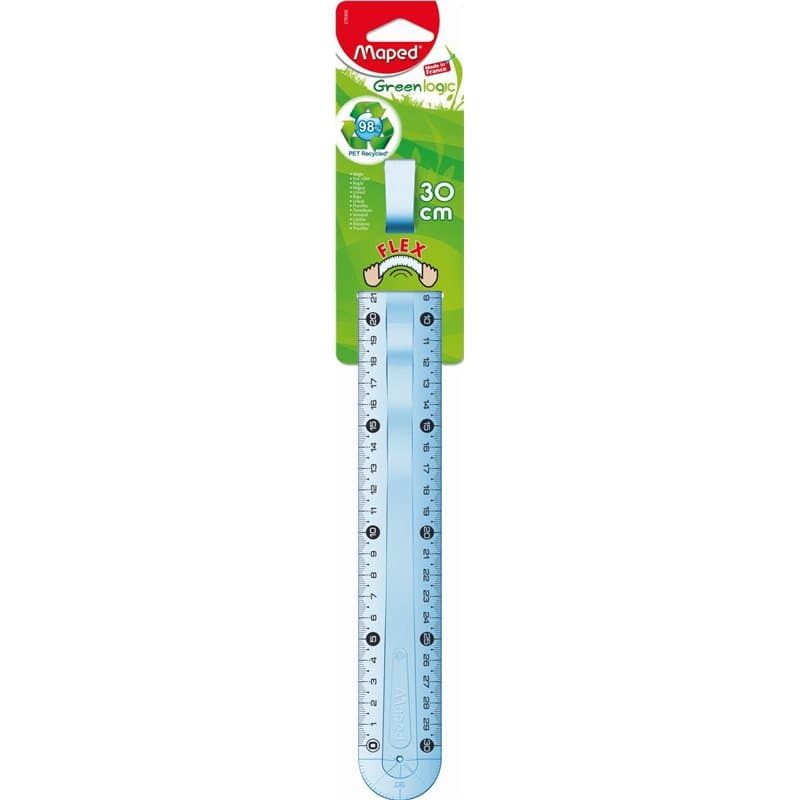 Maped Green Logic Règle plate 30 cm Bleu Cristal - Image 1