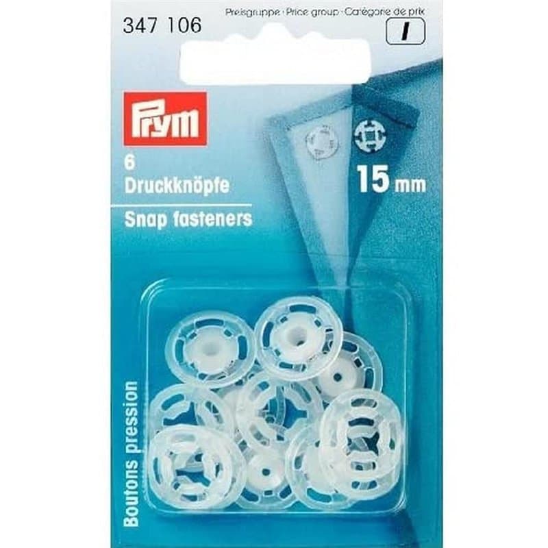 Prym Plastic Sew on Snap fasteneres, 9.3 x 5.7 x 0.7 cm - Image 1