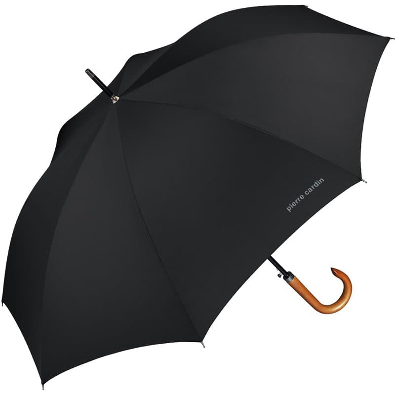 Pierre Cardin - Parapluie canne, très solide - Homme - Noir - Image 1