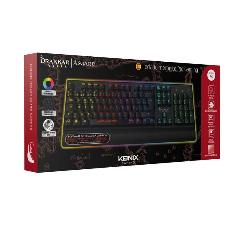 Konix Asgard Aura - Teclado mecánico, color negro #5386 - Image 1
