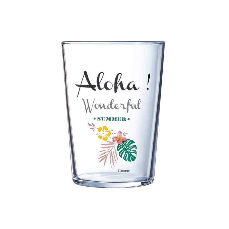 6 verres à eau 50 cl - SUMMER TIME IBISCUS - LUMINARC - Image 1