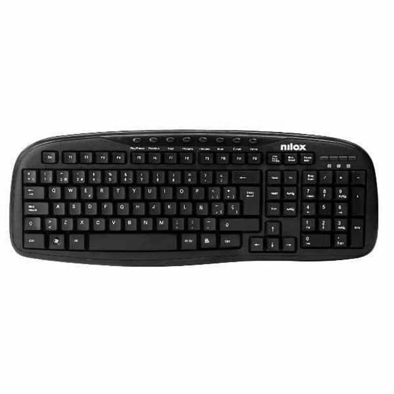 NILOX Clavier Espagnol QWERTY Noir - Image 1