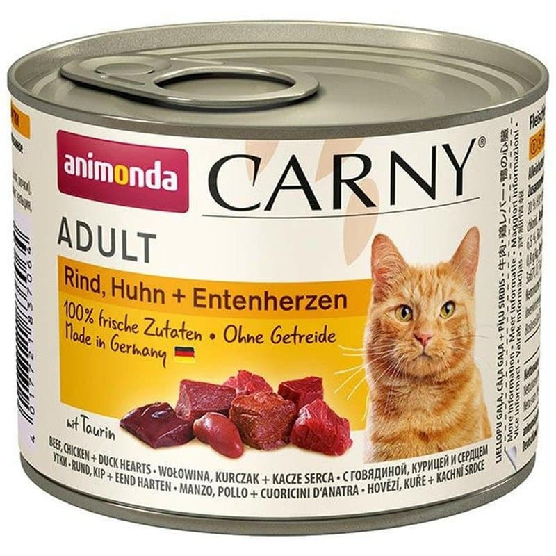 Animonda Carny Adult - Boeuf, Poulet et Canard - 6 x 200 g - Image 1