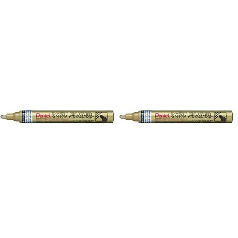 Pentel MMP10-X Marqueur à Peinture Or - 4,5 mm (Lot de 2) - Image 1