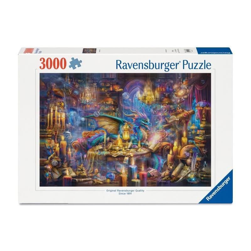 Puzzle 3000 p  La bibliotheque des savoirs enchantés - Image 1