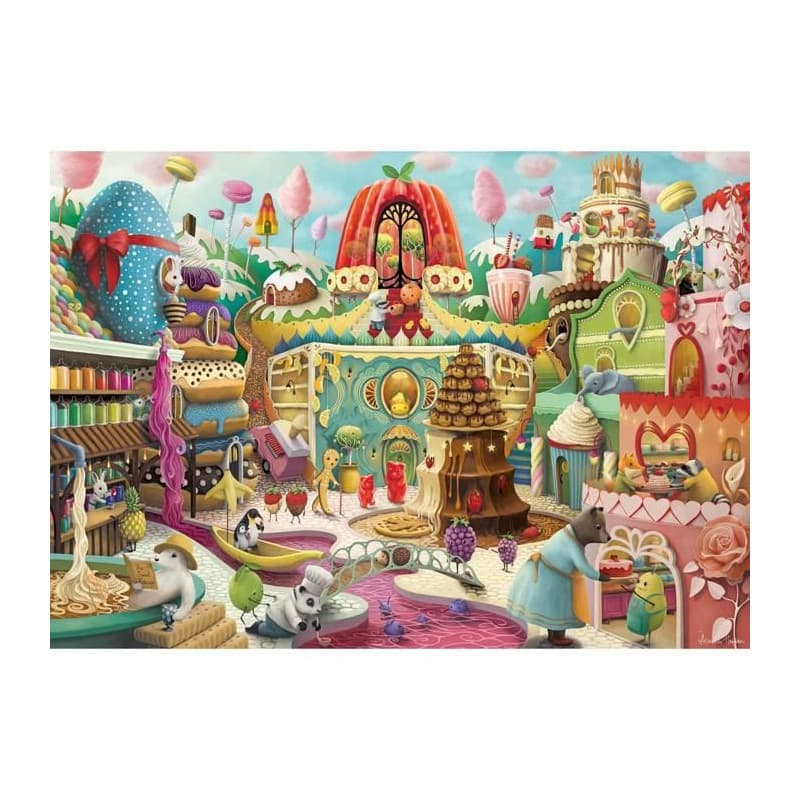 Puzzle 1000 pieces : La rue de la douceur - Image 1