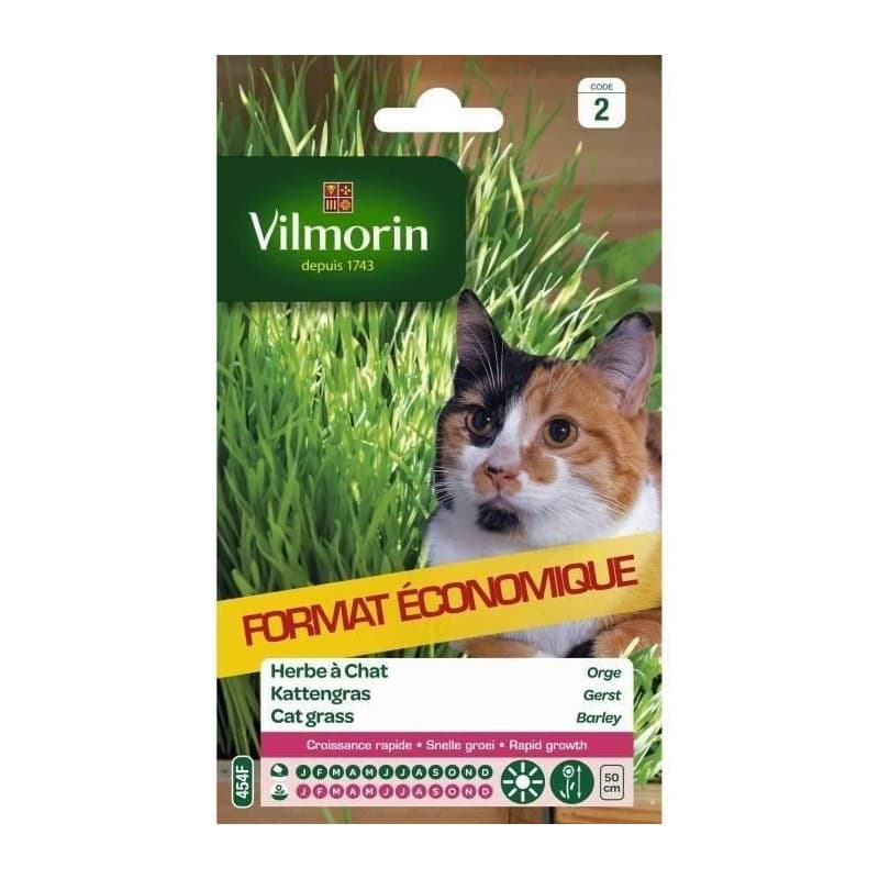 VILMORIN Sachet graines d'herbe a chat Orge - Image 1