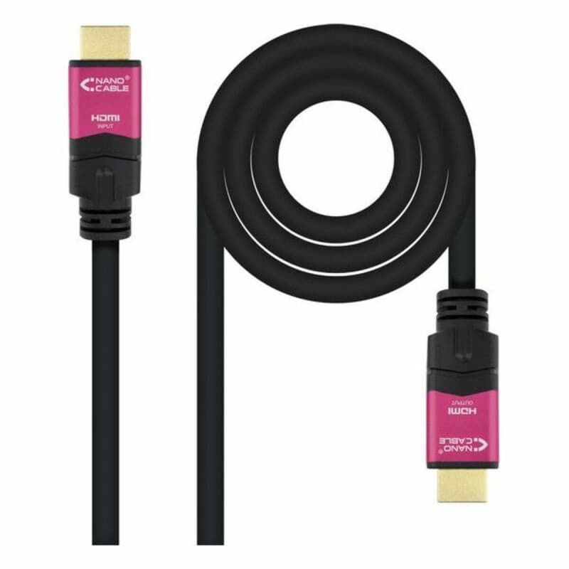 NanoCâble 10.15.3720 câble HDMI 20 m HDMI Type A (Standard) Noir, Rose - Image 1