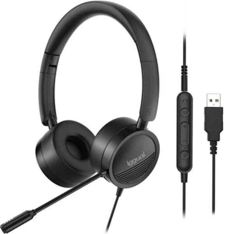 Iggual IGG317075 écouteur/casque Avec fil Arceau Jouer Noir - Image 1