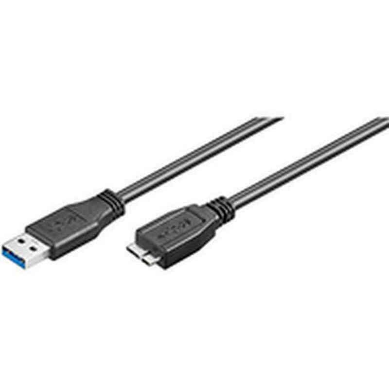 Ewent EC1016 câble USB 1,8 m USB 3.2 Gen 1 (3.1 Gen 1) USB A Micro-USB B Noir - Image 1