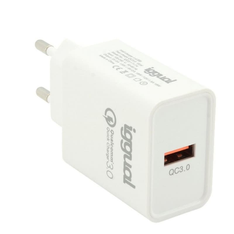 Iggual IGG317174 chargeur d'appareils mobiles Universel Blanc USB Charge rapide Intérieure - Image 1