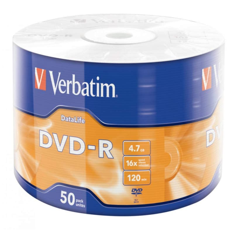 Verbatim 43791 DVD vierge 4,7 Go DVD-R 50 pièce(s) - Image 1