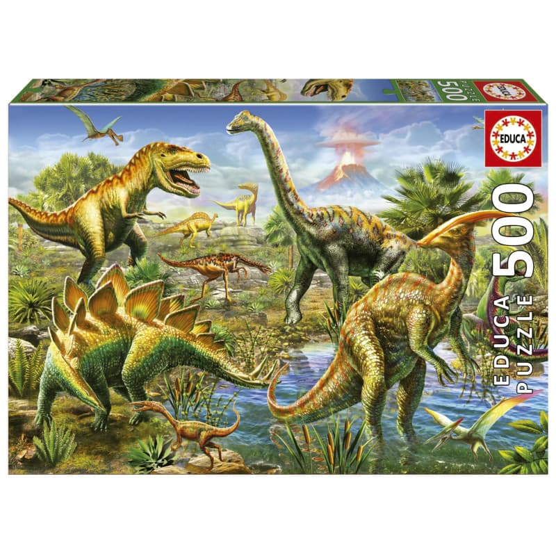 Puzzle 500 pcs - Cour jurassique - Image 1