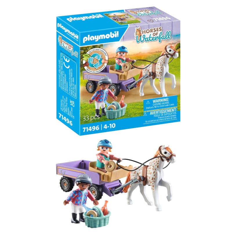 71496 - Playmobil - Enfants avec calèche et poney - Image 1