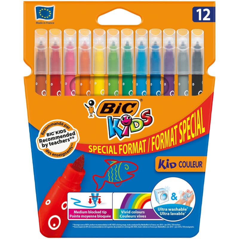BIC 9246621 Kids Visa Pack de 12 Feutres de Coloriage - Image 1