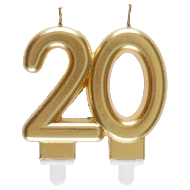 Santex mariage Bougie des Âges 20 Ans, Or - Image 1