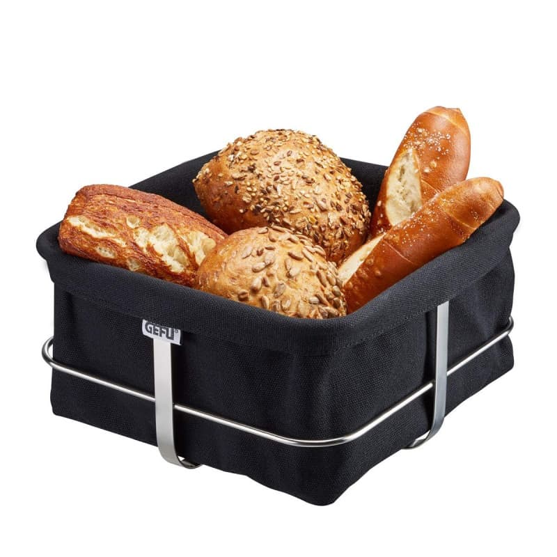 GEFU - Corbeille à pain BRUNCH, carrée, noire - Image 1