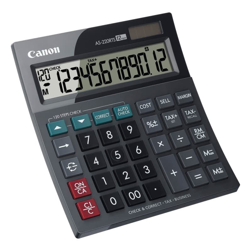 Canon AS 220 RTS Calculatrice de Bureau noir 4898B001 - Image 1