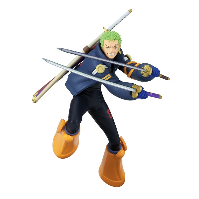 Statue Zoro avec Costume Tête D'Œuf Katanas 16 Cm - Image 1