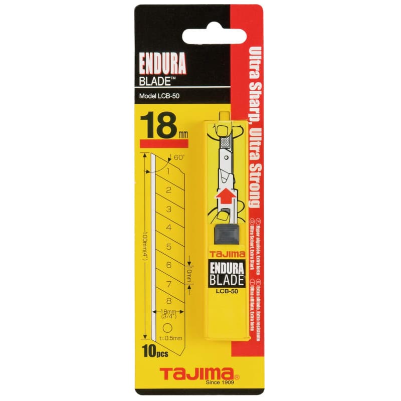 Tajima LB50CD 10 Lames pour cutters 18 mm - Image 1