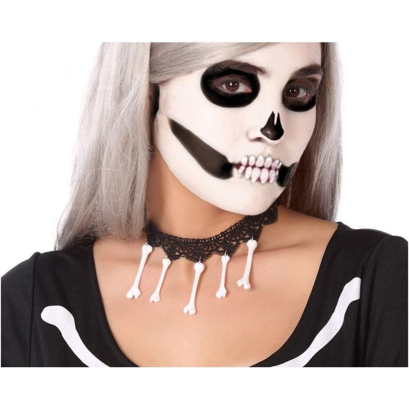 Collier Blanc Halloween Os - Image 1