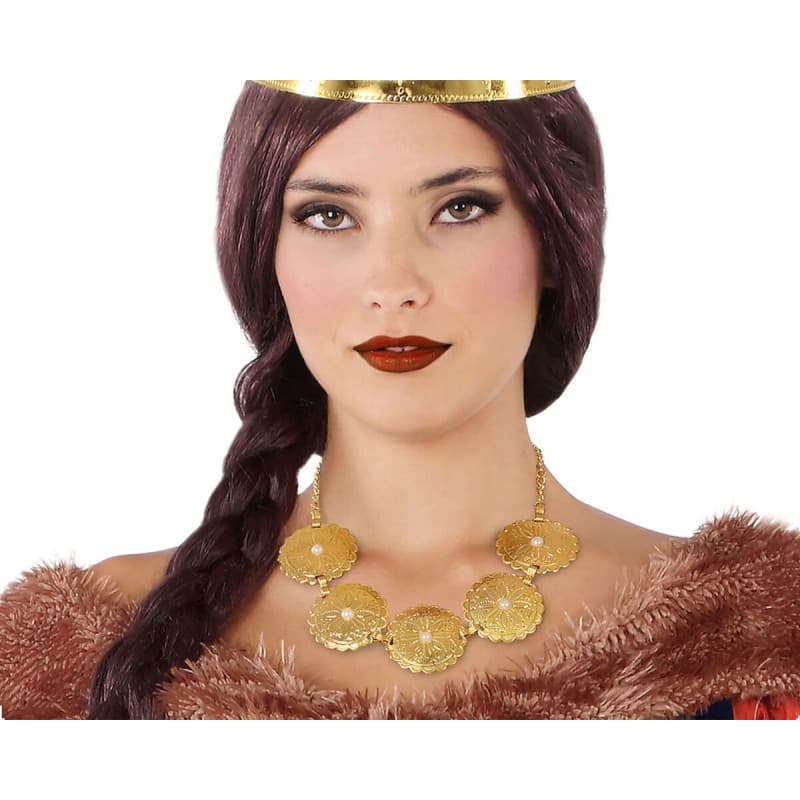 Collier Doré Reine Accessoire de costumes - Image 1