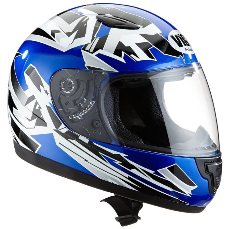 protectWEAR - Enfants Casque de moto bleue SA03 - XXS - Image 1