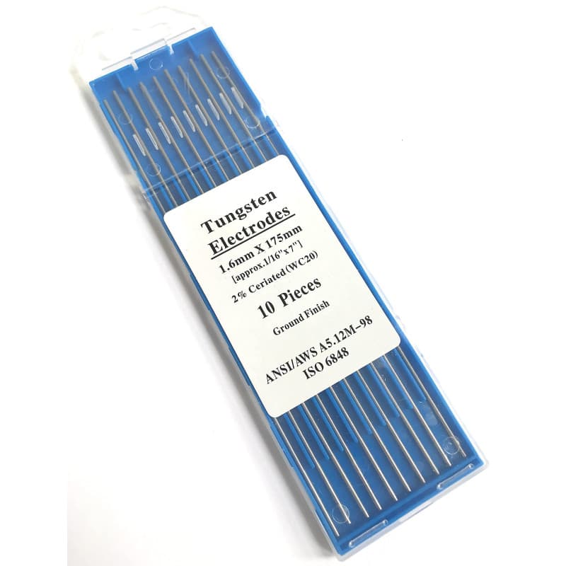 Lot de 10 électrodes en tungstène - 175 mm - 1,6 WC 20 - Gris - Image 1