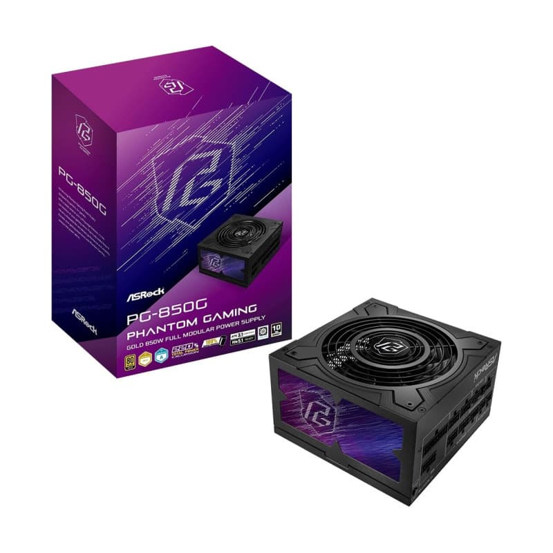 Alimentation+ATX+ASRock+Phantom+Gaming+-+850W+%28Noir%29 - Image 1