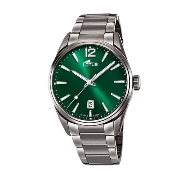 Montre Analogique Étanche LOTUS avec Cadran Vert - Image 1