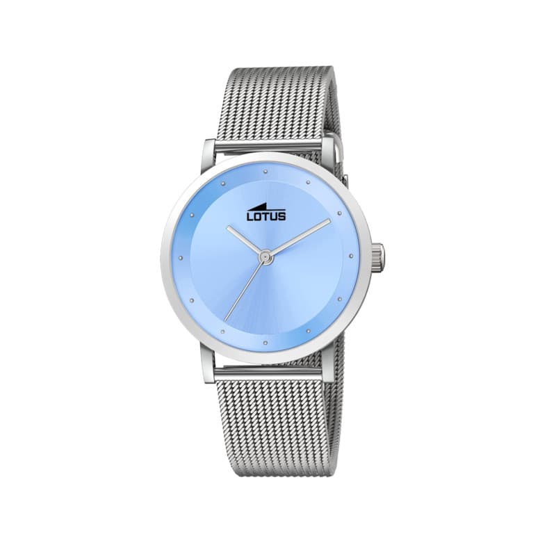 Montre Chronographe Lotus Argent et Cadran Bleu - Image 1