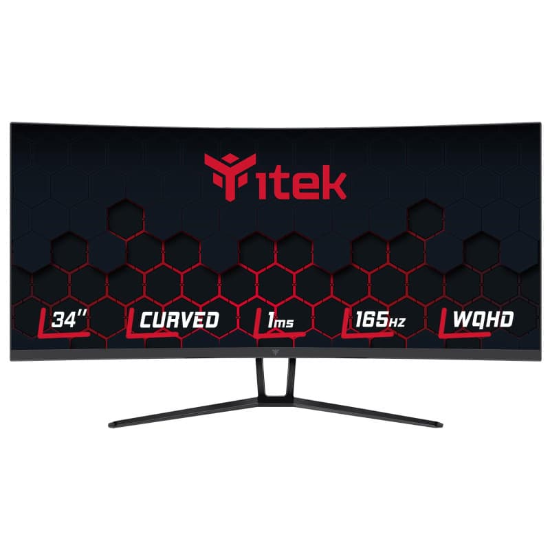 iTek Moniteur GGC 34" Incurvé WQHD 165Hz UltraWide - Image 1