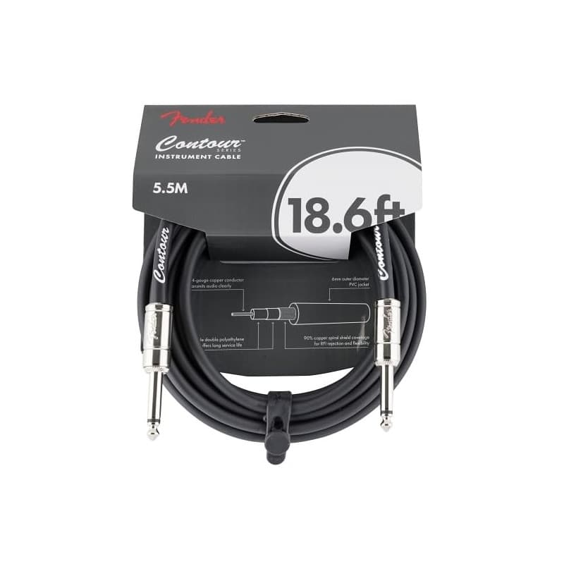 Câble Instrument Fender 18.6' Série Contour - Noir - Image 1
