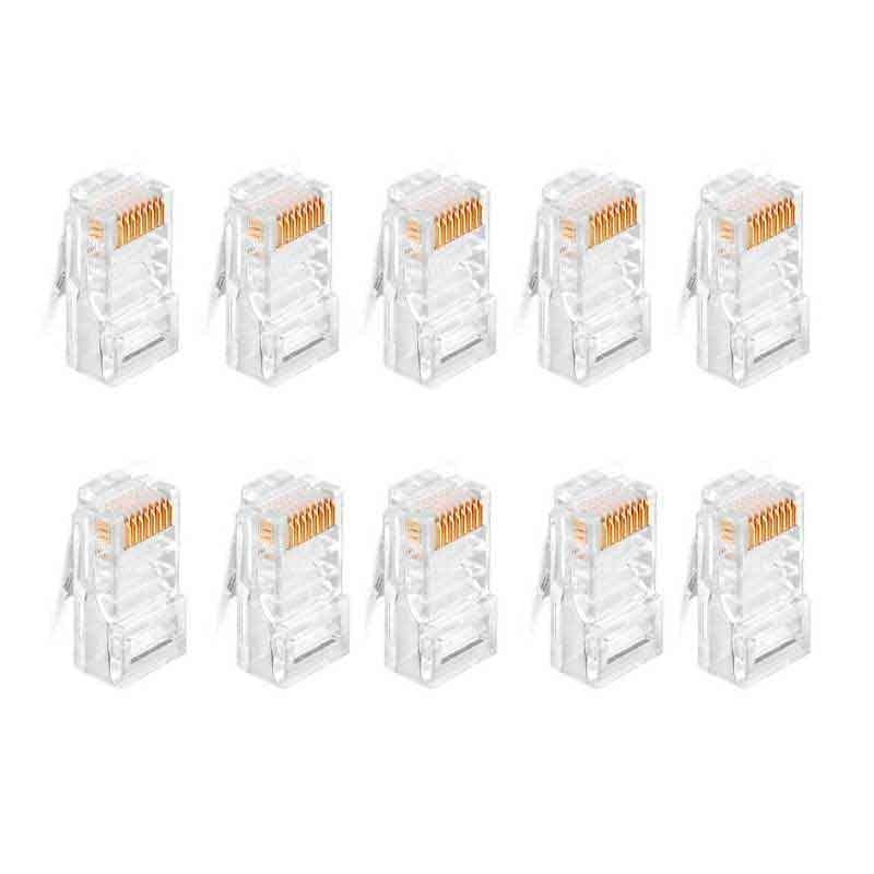 Connecteurs RJ45 CAT6 Transparente - Sac de 10 Unités - Image 1